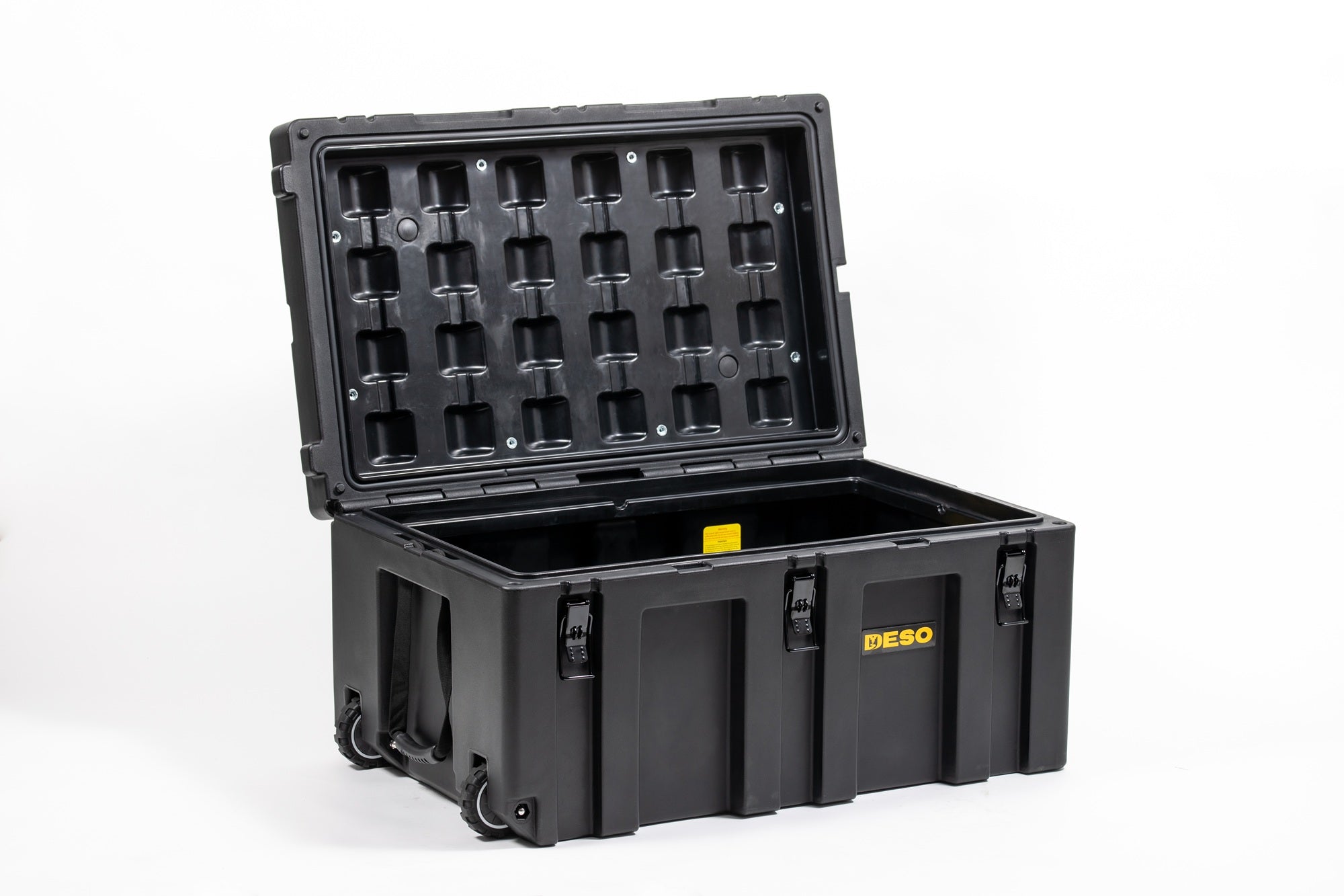 Deso 150L Wheeled Rotomolded Dry Box in ONYX - for backcountry hunting and camping by Deso Gear