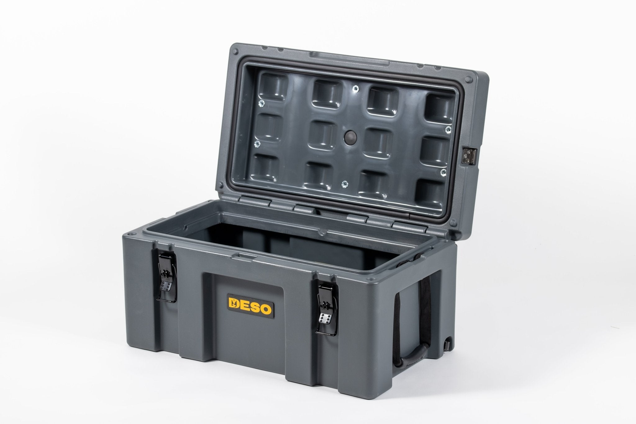 Deso 50L Rotomolded Dry Box in ONYX - for backcountry hunting and camping by Deso Gear