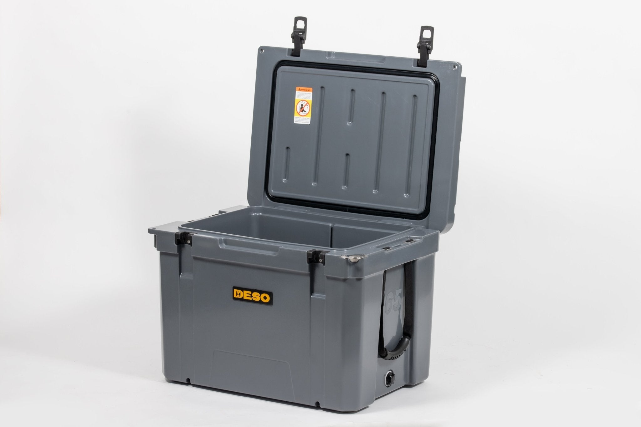 Deso 65QT Rotomolded Cooler in STONE - for backcountry hunting and camping by Deso Gear