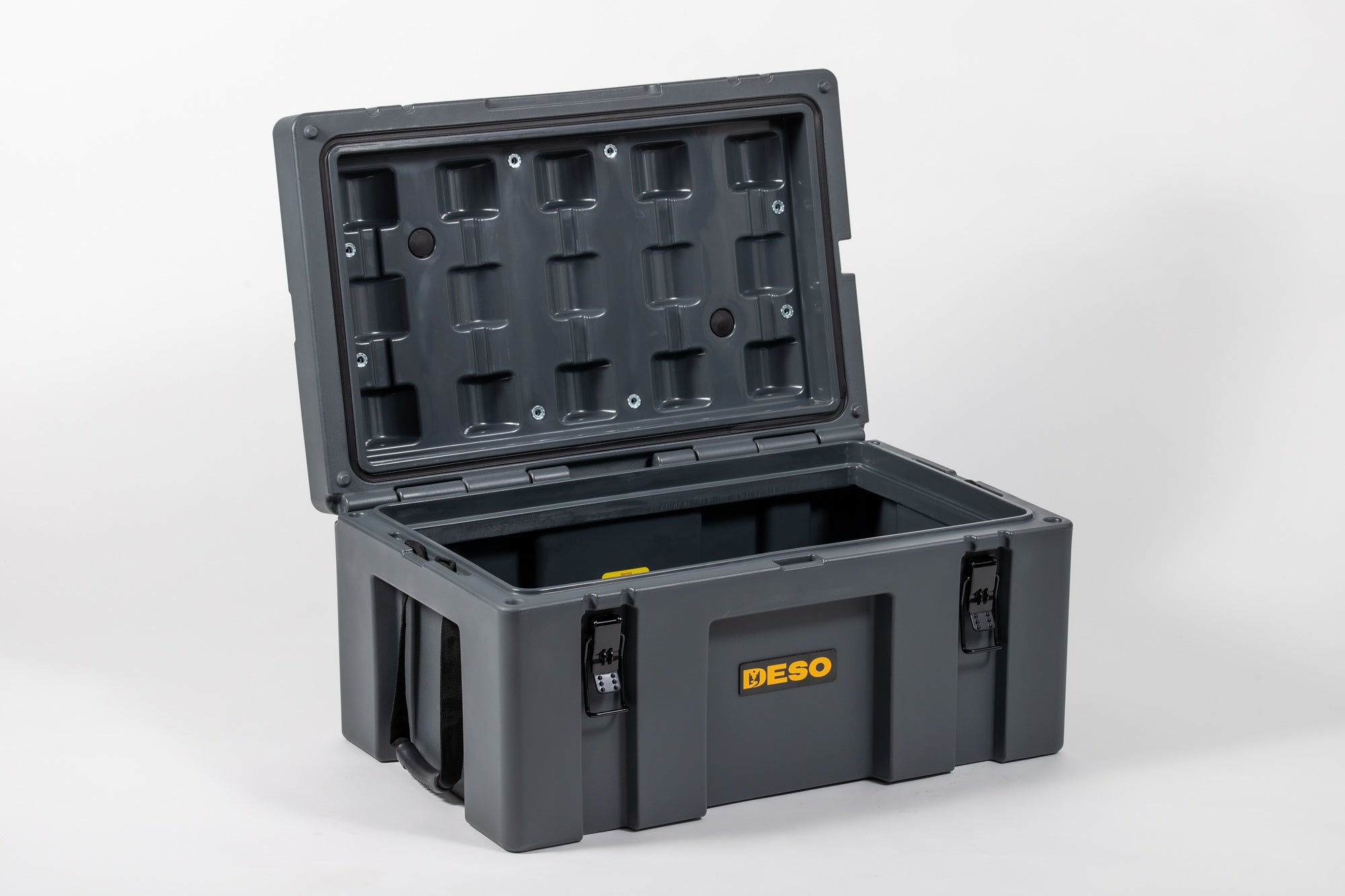 Deso 70L Rotomolded Dry Box in ONYX - for backcountry hunting and camping by Deso Gear