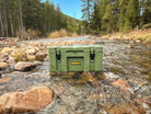 Deso 50L Rotomolded Dry Box in MOSS - for backcountry hunting and camping by Deso Gear