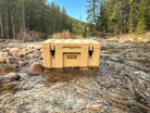 Deso 70L Rotomolded Dry Box in MOSS - for backcountry hunting and camping by Deso Gear