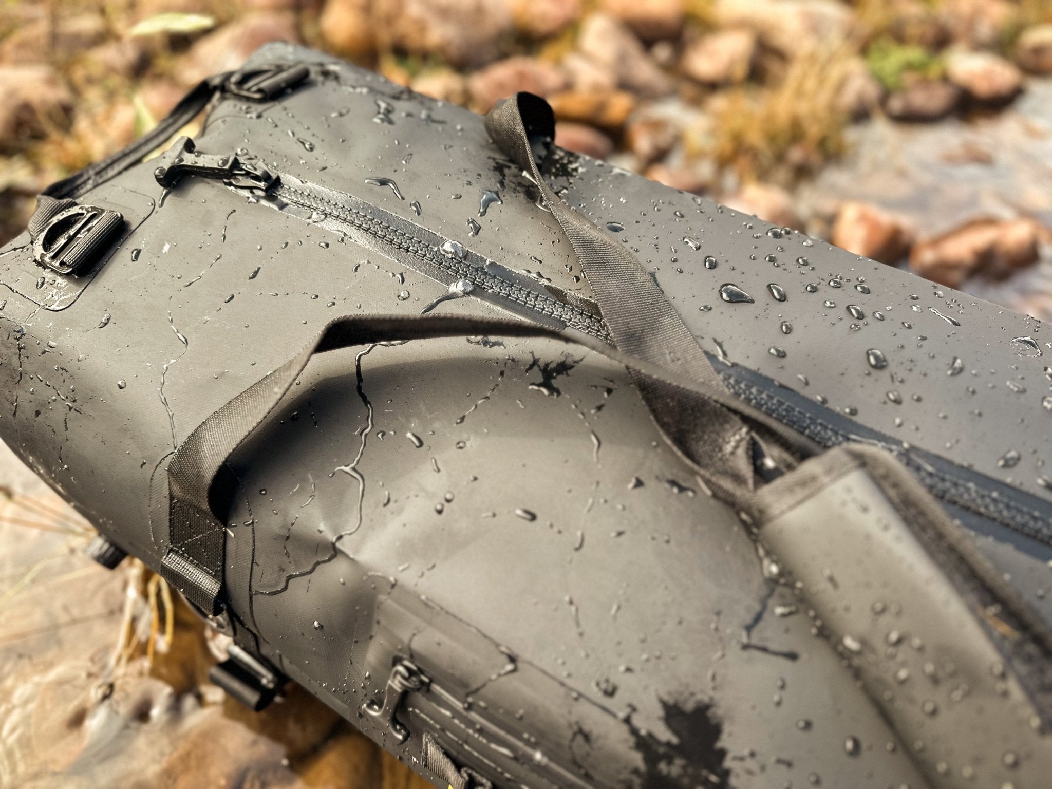 Deso 90L TPU Submersible Tracker Duffel in ONYX - for backcountry hunting and camping by Deso Gear